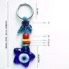 Glass Devil's Eye Palm Sea Star Beads Turkish Greek Blue Eye Keychain 11CM Jewelry Pendant SIYAO Specification image